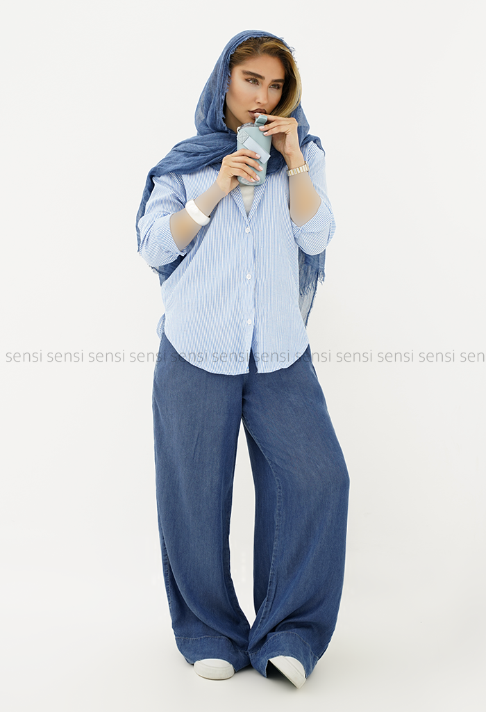 شلوار بگ جین کاغذی کد1006040